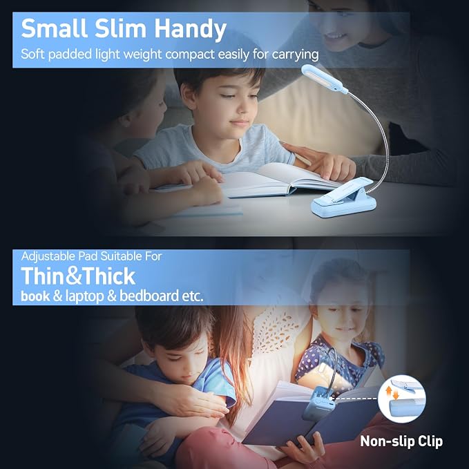 VAVOFO Rechargeable Book Light for Reading in Bed Kids, 7 LED Reading Light - Image 4
