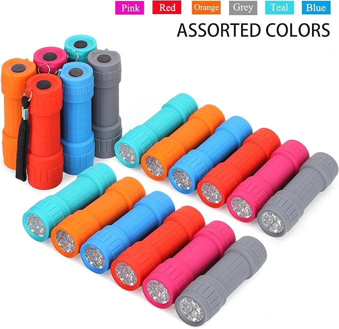 FASTPRO 18-Pack, 9-LED Mini Flashlight Set, AAA Batteries are Included and - Image 4