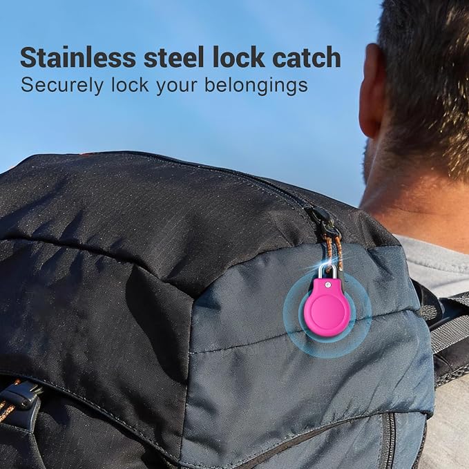 for AirTag Holder with 304 U-Shaped Lock, 4 Pack IPX8 Waterproof PC Hard Case - Image 5