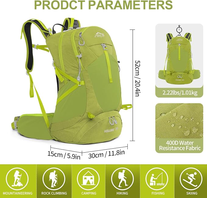 IX INOXTO Hiking Backpack, 26L/40L Waterproof Hiking Daypack - Image 2