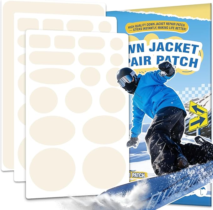 35Pcs Down Jacket Repair Patch Kit Pre-Cut Nylon Patches by OAZ