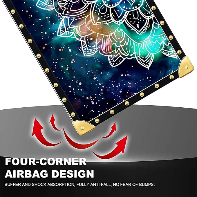 Compatible with iPhone 16 Pro Case, Starry Sky Colourful Mandala Luxury Golden - Image 7