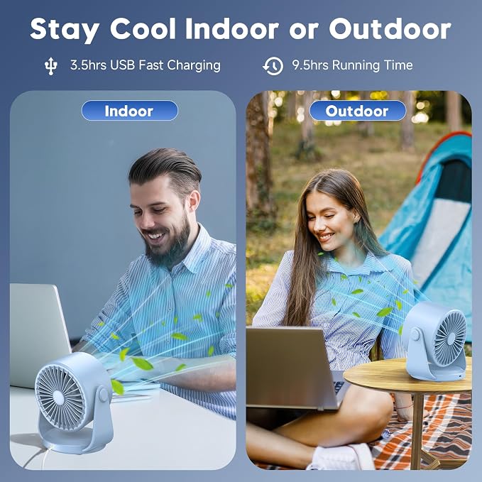 YOSHENMO Desk Fan, Turbo Table Fan - Image 2