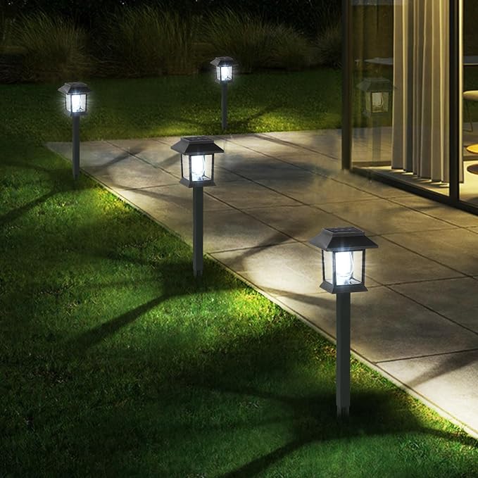 Greluna Solar Lights Outdoor, 6 Pack 6000K Waterproof Auto On/Off Solar Pathway - Image 7