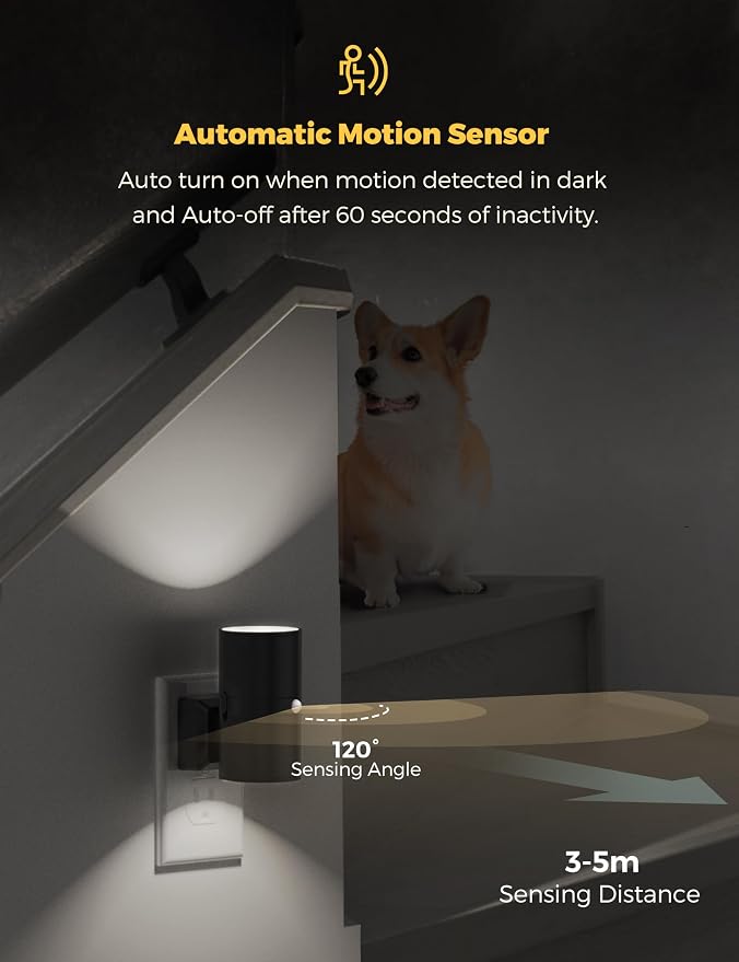 L LOHAS LED Motion Sensor Night Light, Bright Nightlight, 5000K Daylight White - Image 2