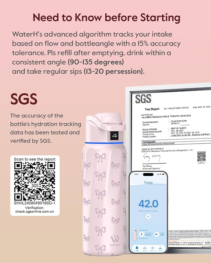 BOOST Smart Water Bottle with Reminder & Tracker, Double Wall Vacuum Insulated - Image 7