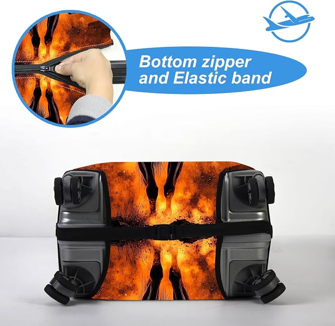 Luggage Cover Protector for 26-28 Inch Suitcases, TSA Approved Elastic Travel - Image 5