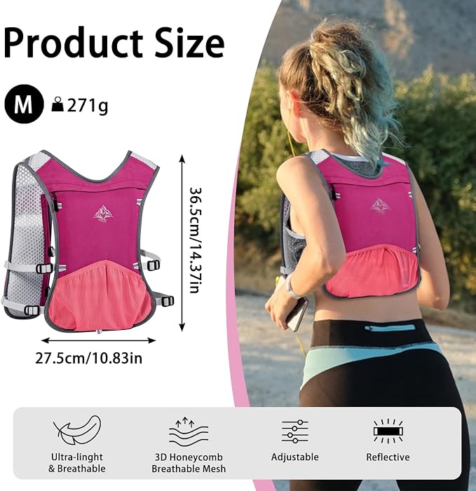 ITIEZY Running Vest for Women Men, 5L Hydration Backpack Lightweight Running - Image 5