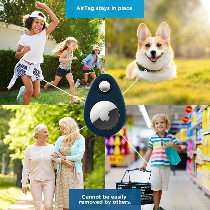 INFINITE ORBIT AirTag Holder for Kids – 2 Pack Anti-Removal Locking Case - Image 5