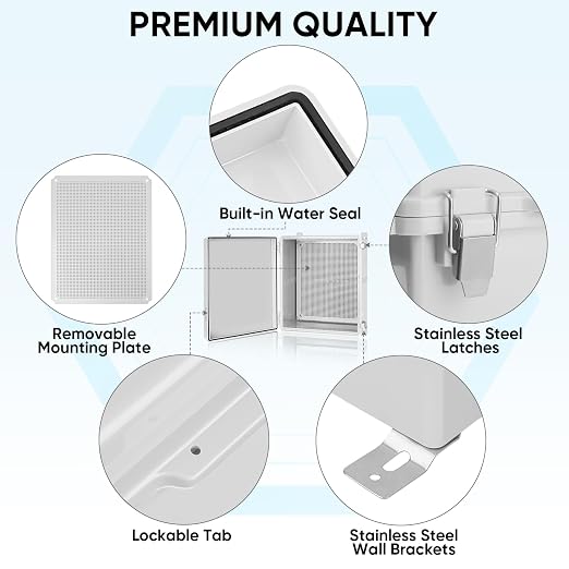 TICONN Outdoor Electrical Box Waterproof, Junction Box IP67 ABS Plastic - Image 5