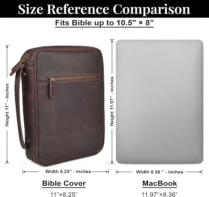 LEATHER VILLAGE Genuine Leather Bible Cover - Image 4
