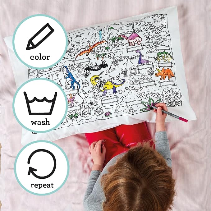 Coloring Pillowcase for Kids – Reusable DIY Pillow Cover - Image 4