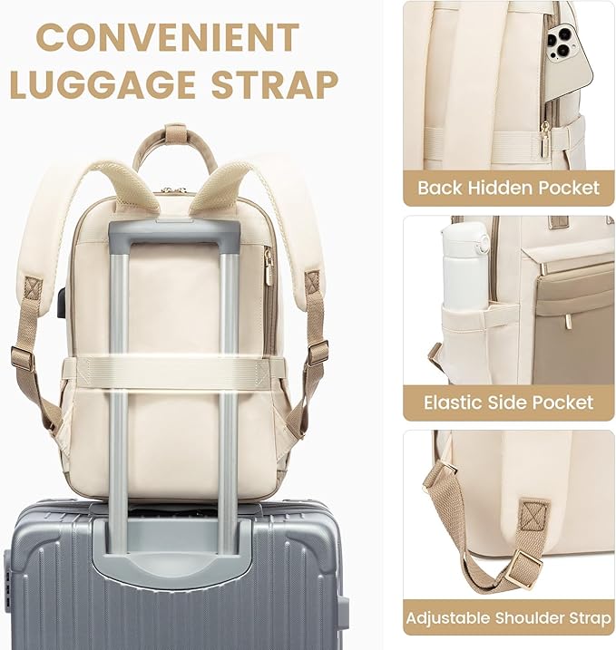 LOVEVOOK Laptop Backpack for Women 14 Inch Laptop Bag - Image 4