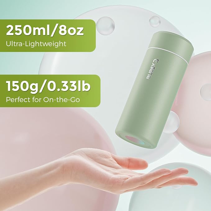 【Upgraded】Exllena Small Insulated Water Bottle 8 oz/250ml– Mini Insulated Water - Image 2