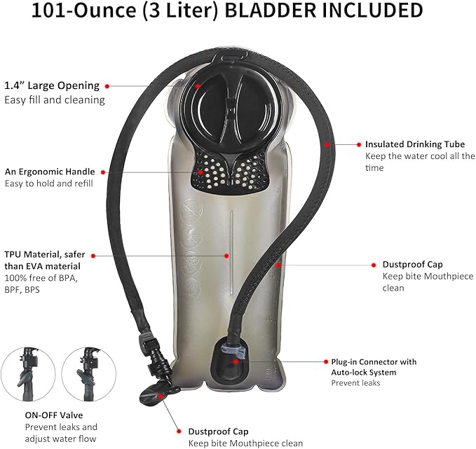 Unigear Tactical Hydration Packs Backpack 1050D - Image 4