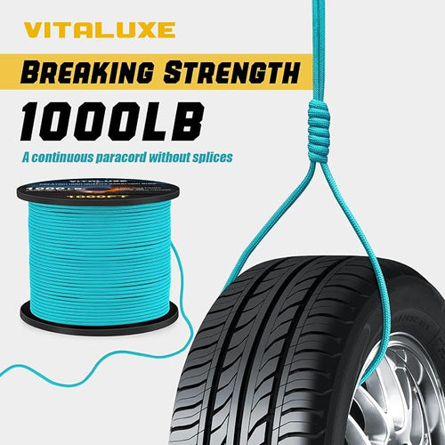 1000lb Paracord Rope, 4mm 12 Triple Strands Paracord, Heavy Duty Tactical - Image 2