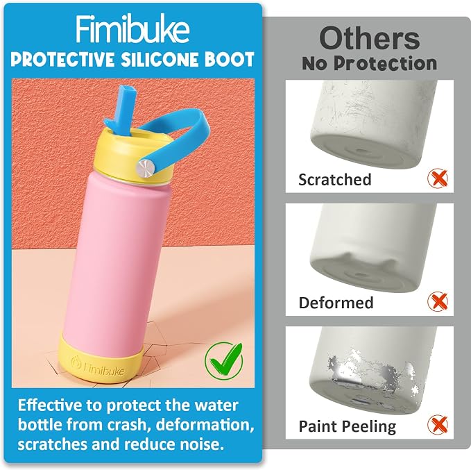 Fimibuke Kids Insulated Water Bottle, 18oz BPA FREE Kids Cups - Image 5