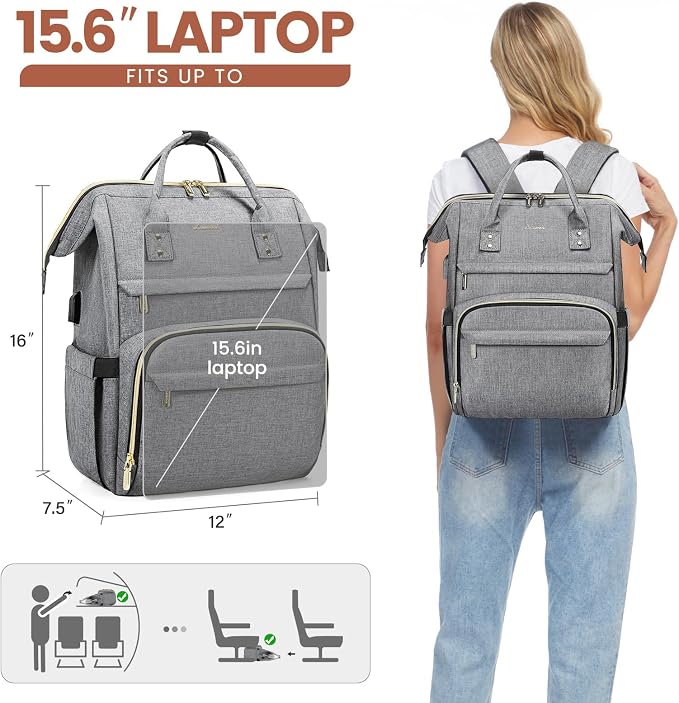 LOVEVOOK Laptop Backpack for Women, 15.6 Inch Professional Womens Travel - Image 6