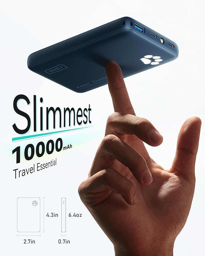 INIU Portable Charger, Ultra Slim 10000mAh 45W PD Power Bank, Fast Charging - Image 2