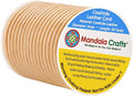 Mandala Crafts Round Genuine Beige Leather Cord by MandalaCrafts