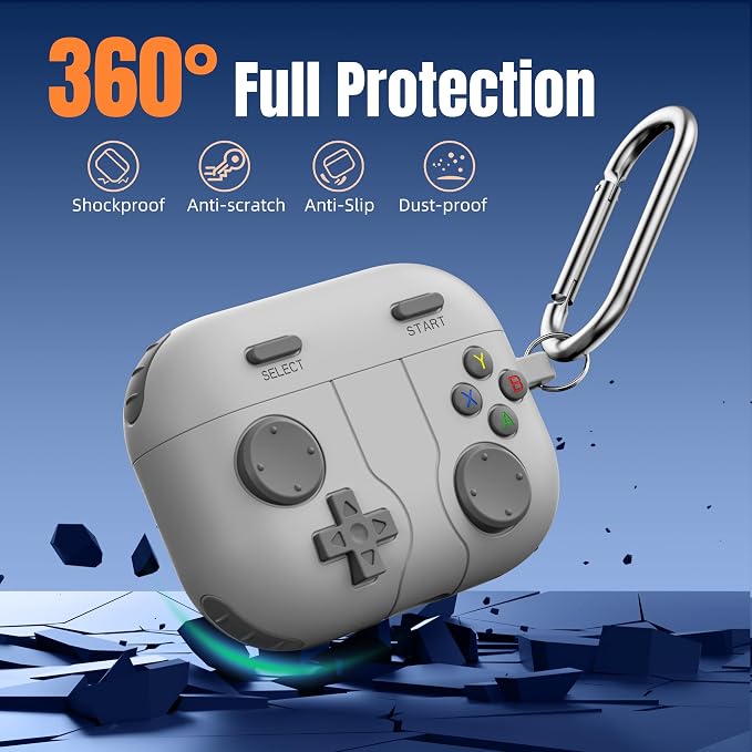 Getino Game Case for AirPods Pro 3 Case 2025, Shockproof Silicone Cover for - Image 3