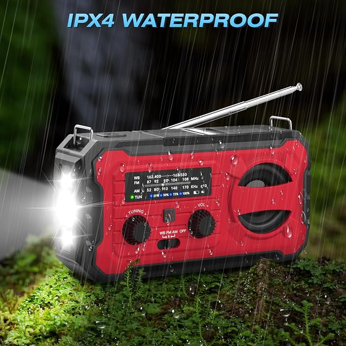 NITIGO 10000mAh Emergency Radio, NOAA Weather Radio - Image 7