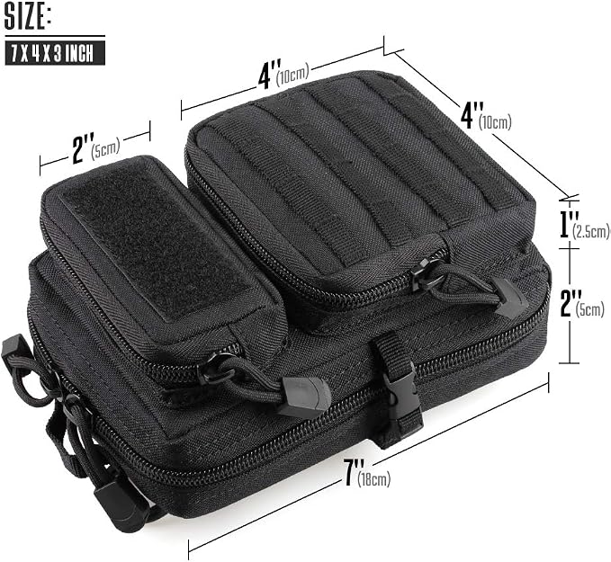 LIVANS Tactical Molle Utility Pouch, EDC Tool Pouch Tactical Phone Pouches Mini - Image 2