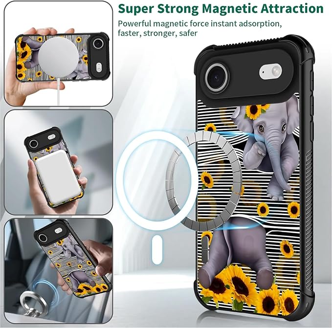 for iPhone 17 Air Case, for MagSafe Graphic Design for Girl Boy Soft Silicone - Image 2