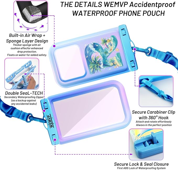 Personalized Initial Waterproof Phone Pouch Case - Image 3