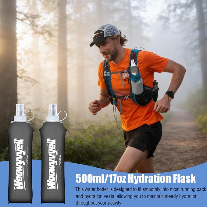 Running Vest Soft Flask, Collapsible Water Bottles - Image 4