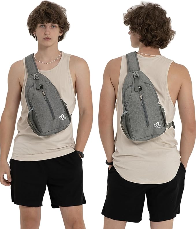 WATERFLY Crossbody Sling Backpack Sling Bag Travel Hiking Chest Bags Daypack - Image 6