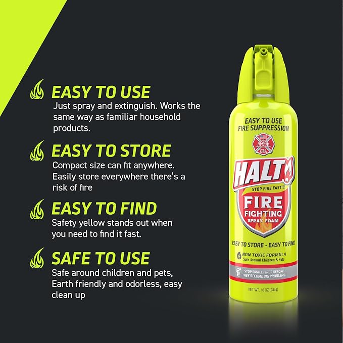 HALT! Home & Apartment Fire Defense Kit – Includes x2 10oz Fire Fighting Foam - Image 6