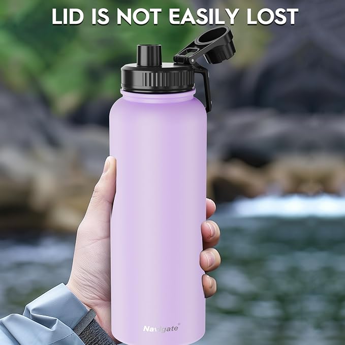 Navigate 40 oz Stainless Steel Insulated Water Bottle, Double Walled Leak Proof - Image 4
