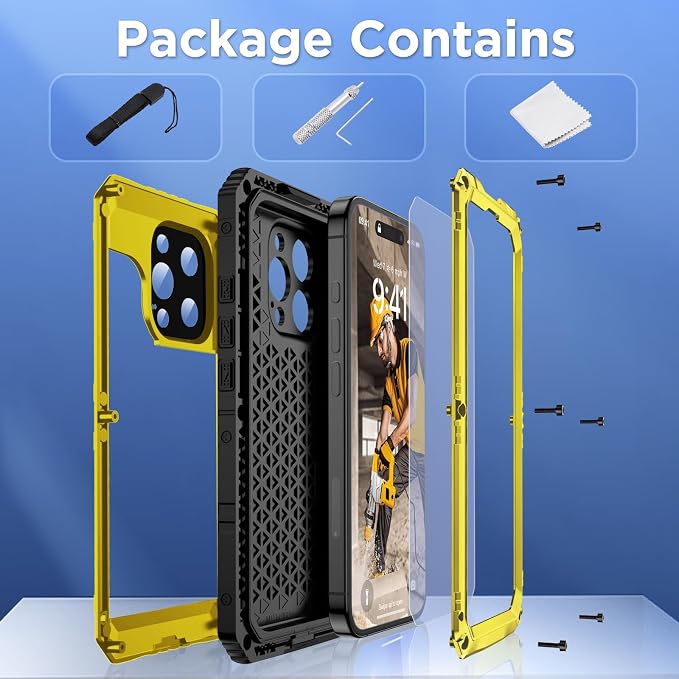 Mitywah Waterproof Case for iPhone 16 Pro, Shockproof Heavy Duty Case - Image 6
