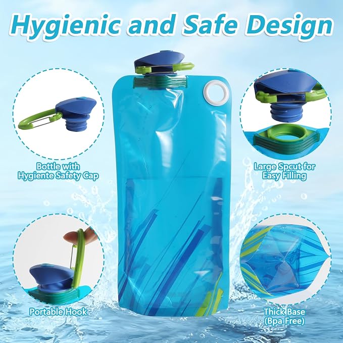 4 Pack Collapsible Water Bottle - Image 3
