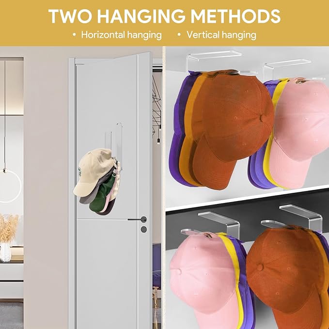 4 Pack Acrylic Hat Organizer, Hat Rack - Image 7