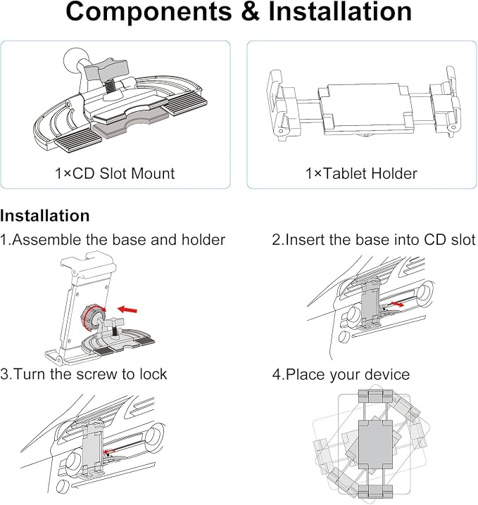 PLDHPRO CD Slot Tablet Car Mount - Image 8