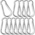 12 Pack 4.7" Heavy Duty Carabiner Clips, M12 Sliver Galvanized Steel Spring by SEUNGCH
