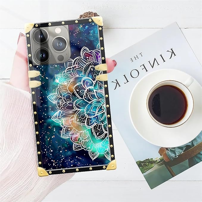 Compatible with iPhone 15 Pro Max Case, Starry Sky Colourful Mandala Luxury - Image 7