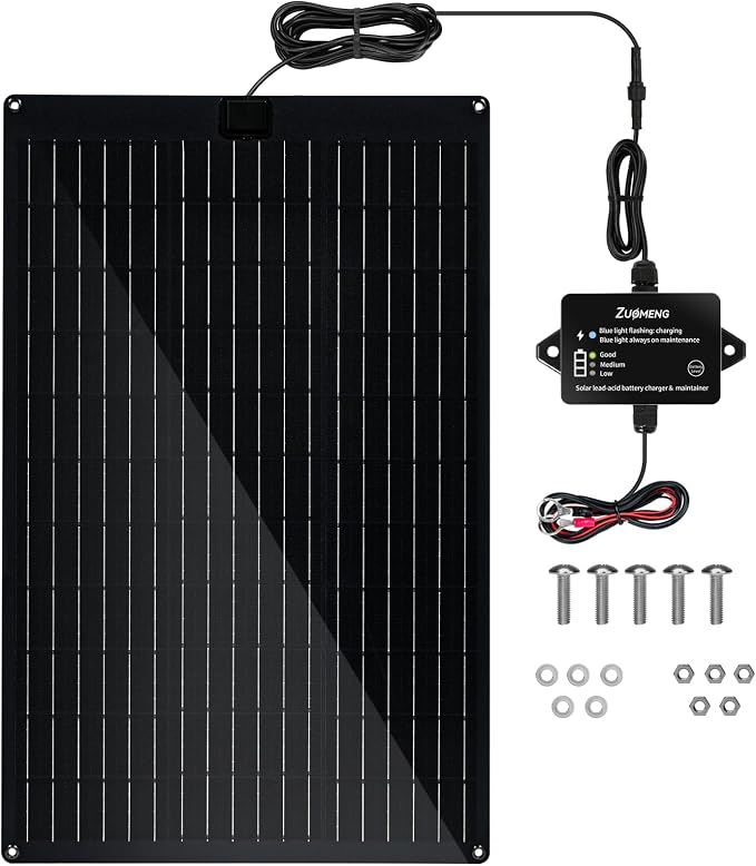 32W Solar Battery Charger, Zuomeng MPPT Solar Battery Maintainer & Solar by Zuomeng