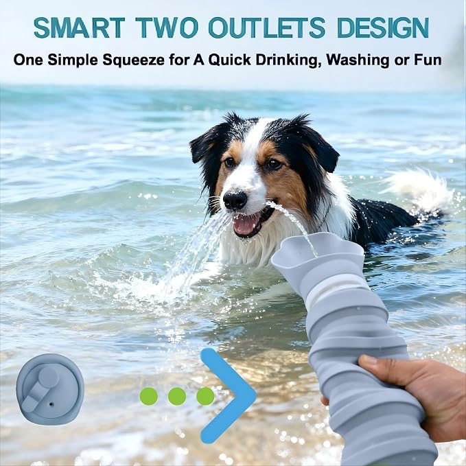 Dog Water Bottle Collapsible & Portable Squeeze, 9oz-17oz Water Dispenser & - Image 7