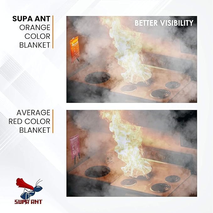 Fire Blanket -Certified 1500F Extra Thick, Glow In The Dark Fireproof Emergency - Image 6