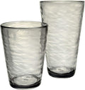 KLIFA- RIPPLE- 16 & 22.5 ounce, Acrylic Tumbler & Highball Drinking Glasses Cups by KLIFAHome