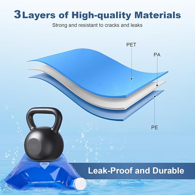 SOCATER Water Container Bags, 4 Packs BPA Free No-Leak Foldable Plastic 1.3 - Image 5