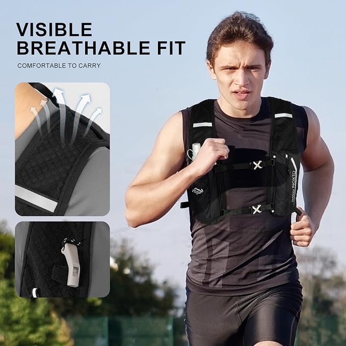INOXTO Running Hydration Vest Backpack, Lightweight Insulated Pack - Image 7