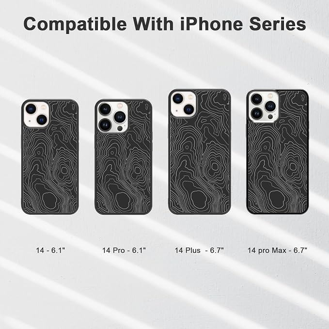 Aesthetic Topographic Map Phone Case Compatible - Image 2
