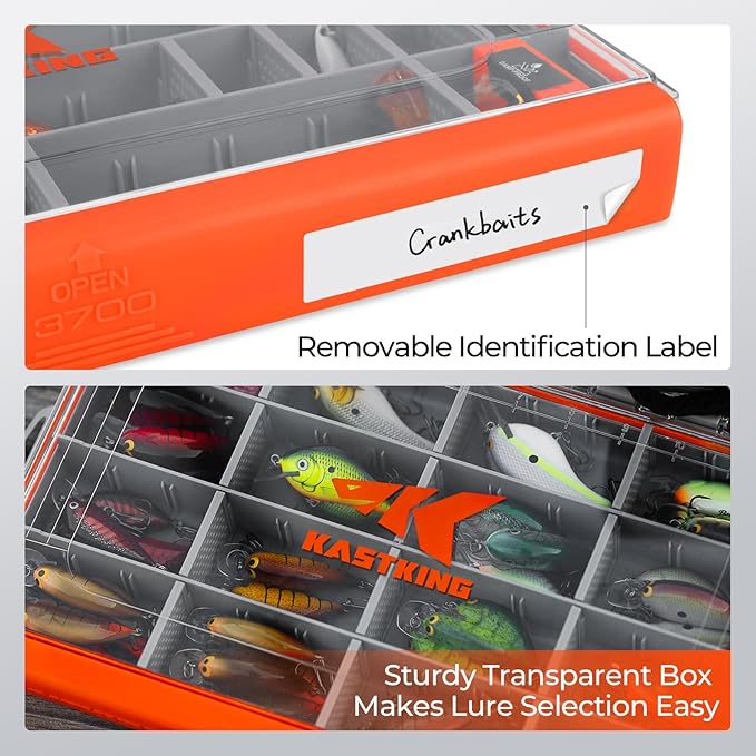 KastKing HyperSeal Waterproof Tackle Box, Waterproof 3600 and 3700 Tackle Trays - Image 4