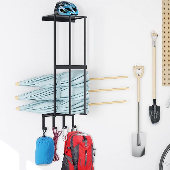 Camping Chair Wall Storage for Garage, Metal Camping Chair Storage Rack Wall - Image 4