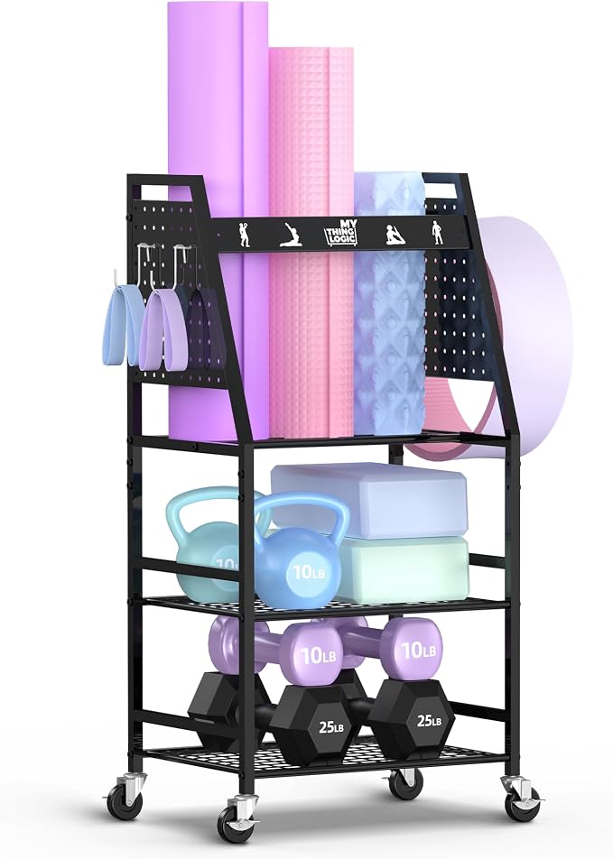 Mythinglogic Yoga Mat Storage Racks, Home Gym Storage Rack by Mythinglogic