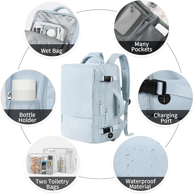 Beraliy 29L Travel Backpack Women, Airline Approved Backpack, Carry On luggage - Image 4